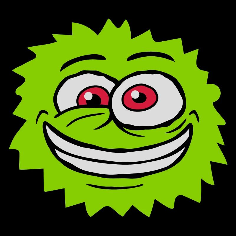 Visage fou de monstre poilu