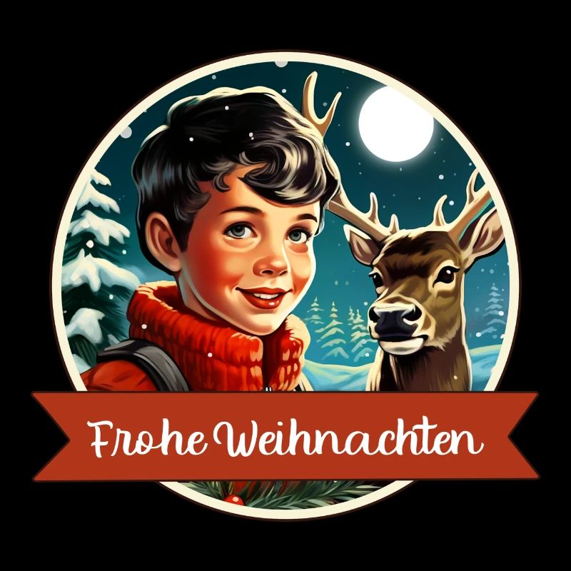 Junge im Winterwald