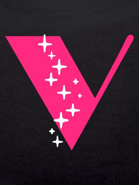 Letter V Glitter
