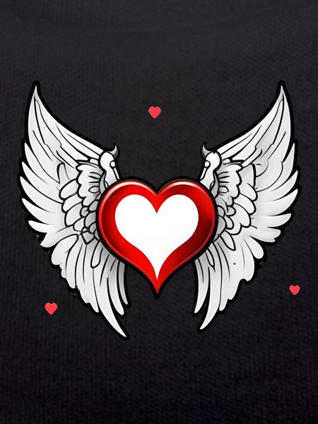 Red Heart with Wings