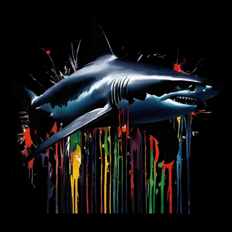 Bunter Hai paint Art