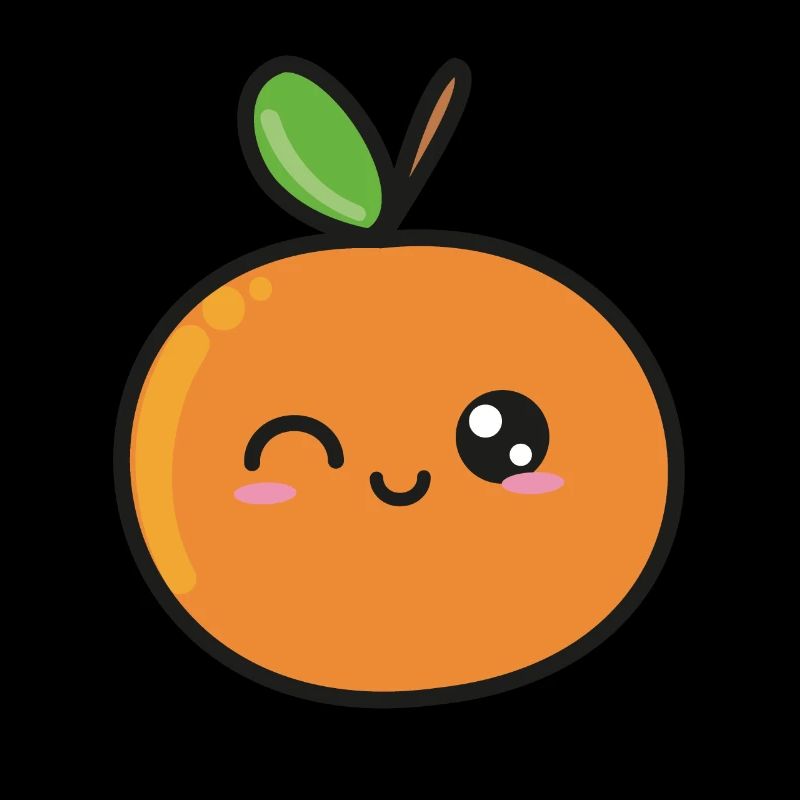 Doux Orange Kawaii dessin