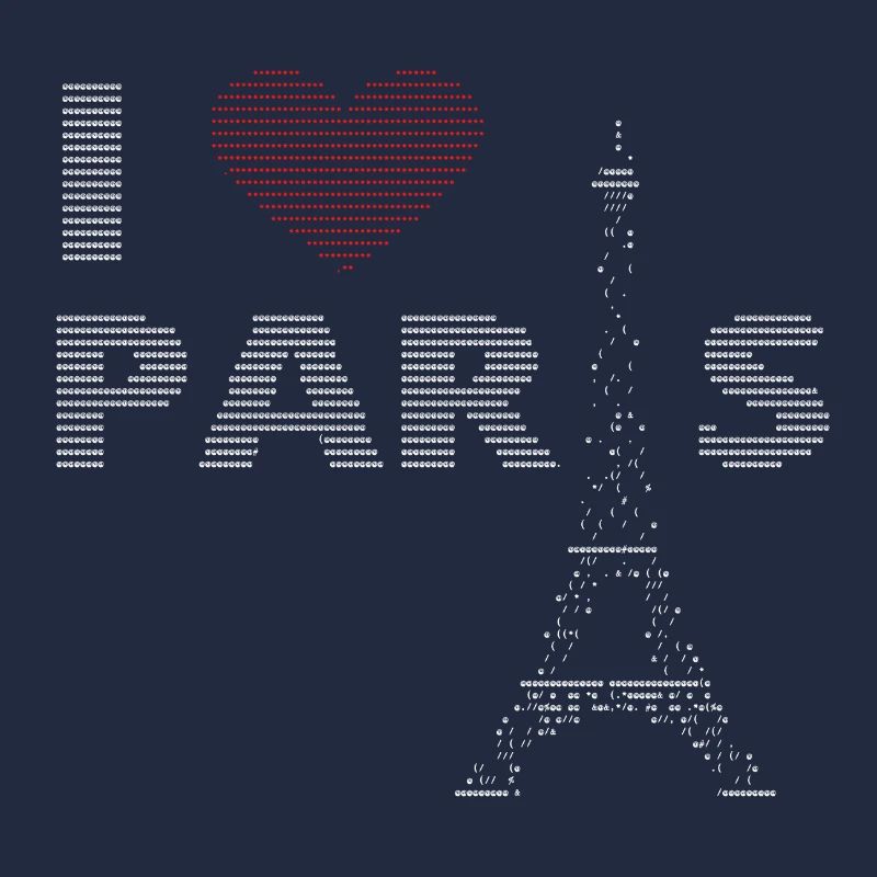 I Love Paris ASCII