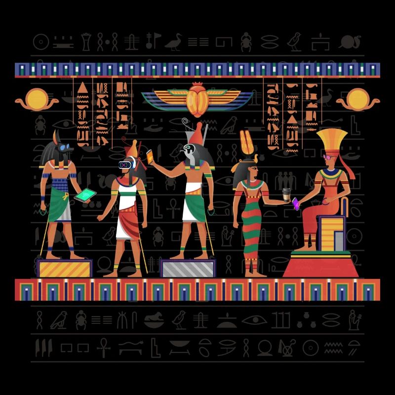 Ancient Egypt Hieroglyphics Funny Modernized Egypt