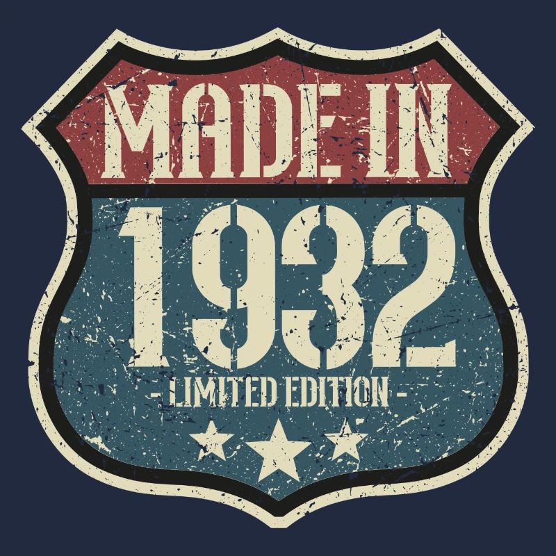 1932 né 90 ans anniversaire rétro