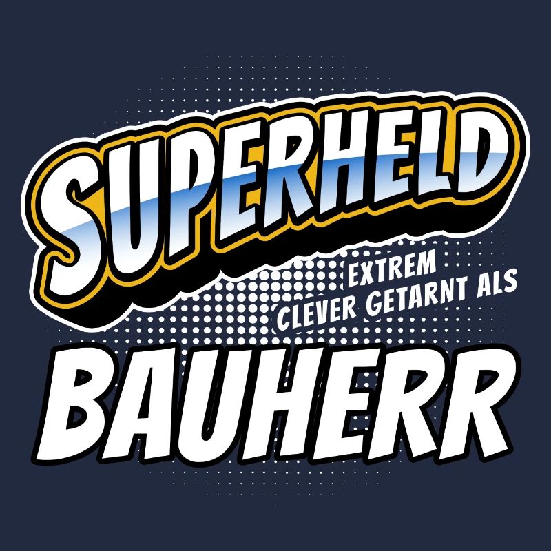 Superheld, clever getarnt als Bauherr