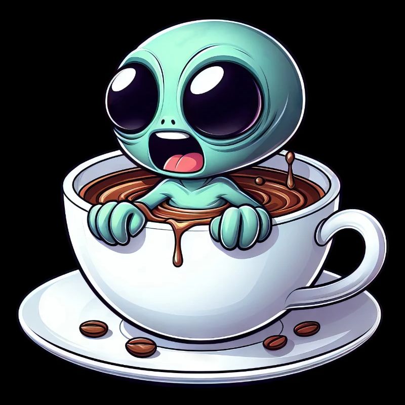 Alien Alien Coffee Drinker Caffeine