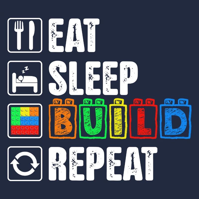Sleep Eat Build Repeat Dad Master Builder-Blöcke