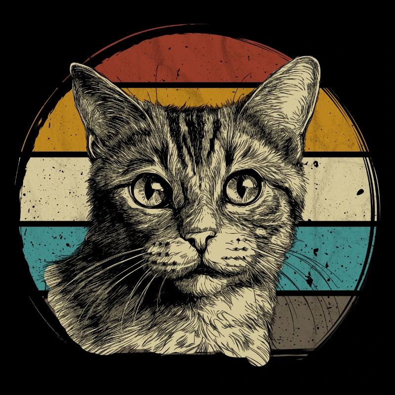 Retro Katze Kätzchen
