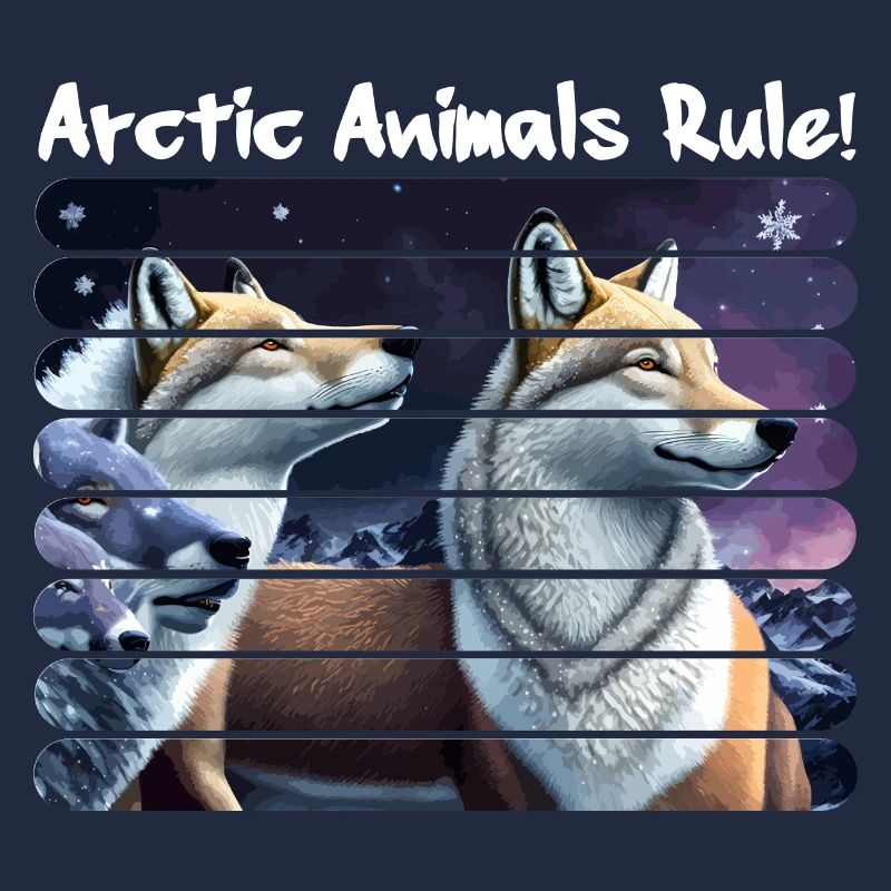 Arctic animals rule! Arctic Fox Starry Night