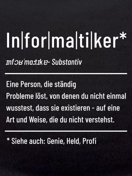 Informatiker - Definition - Lexikon