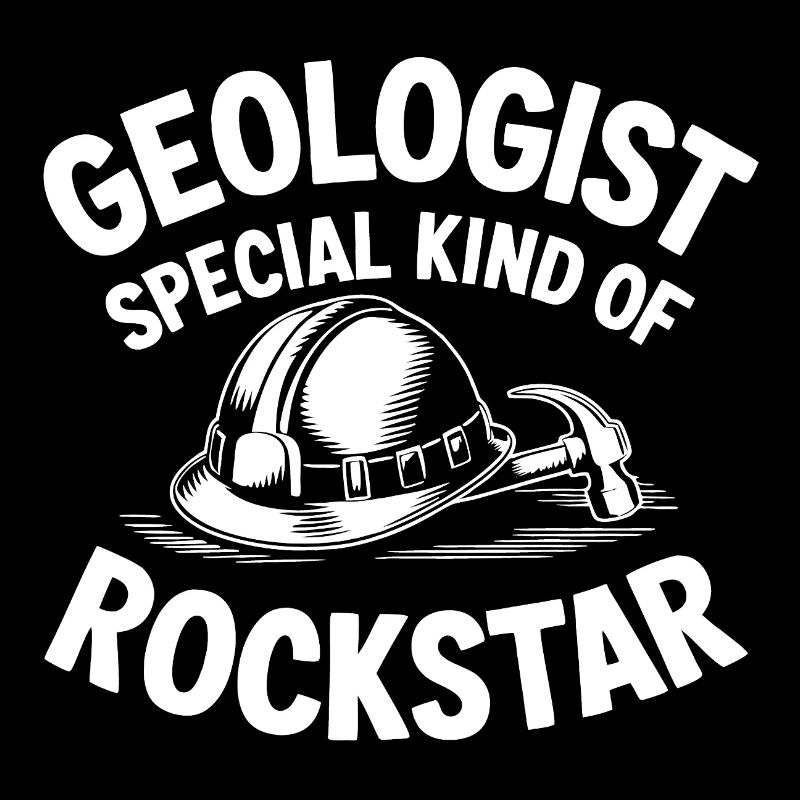Géologue, une rock star spéciale. Casque de géologue