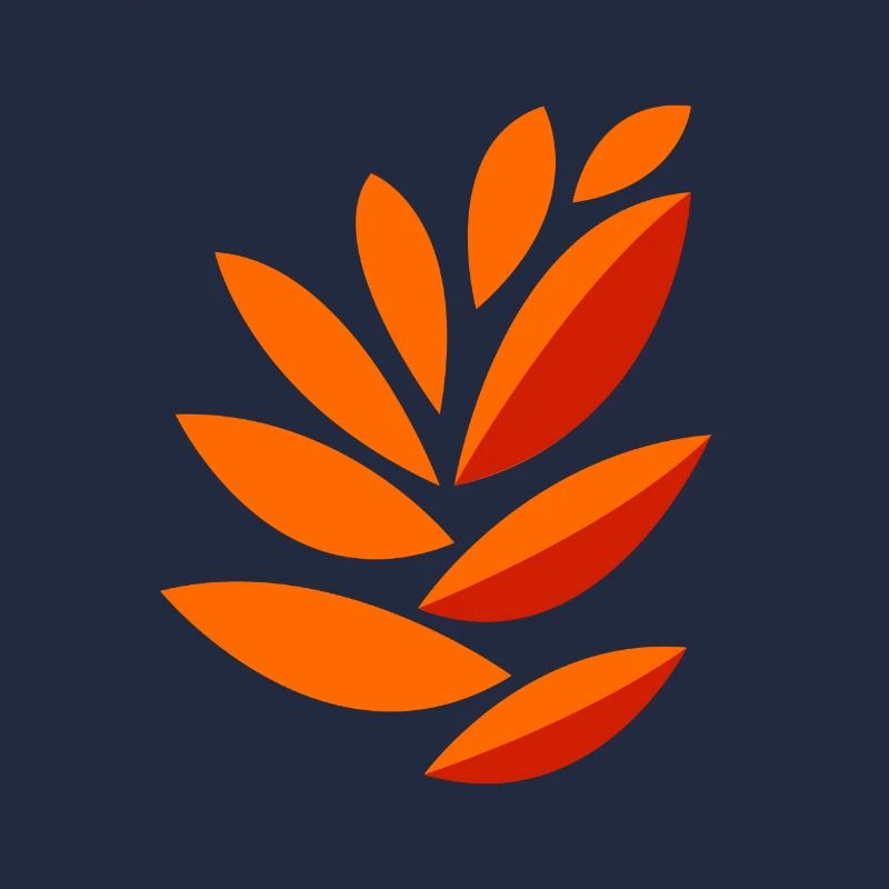 dessin de feuilles oranges