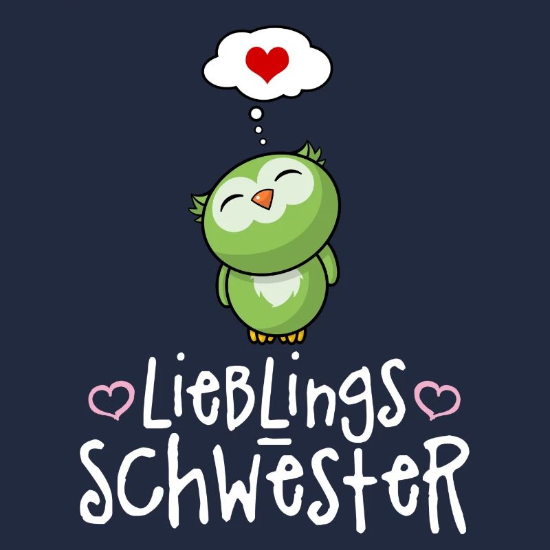 Lieblingsschwester mit Herz - Beste Schwester Eule