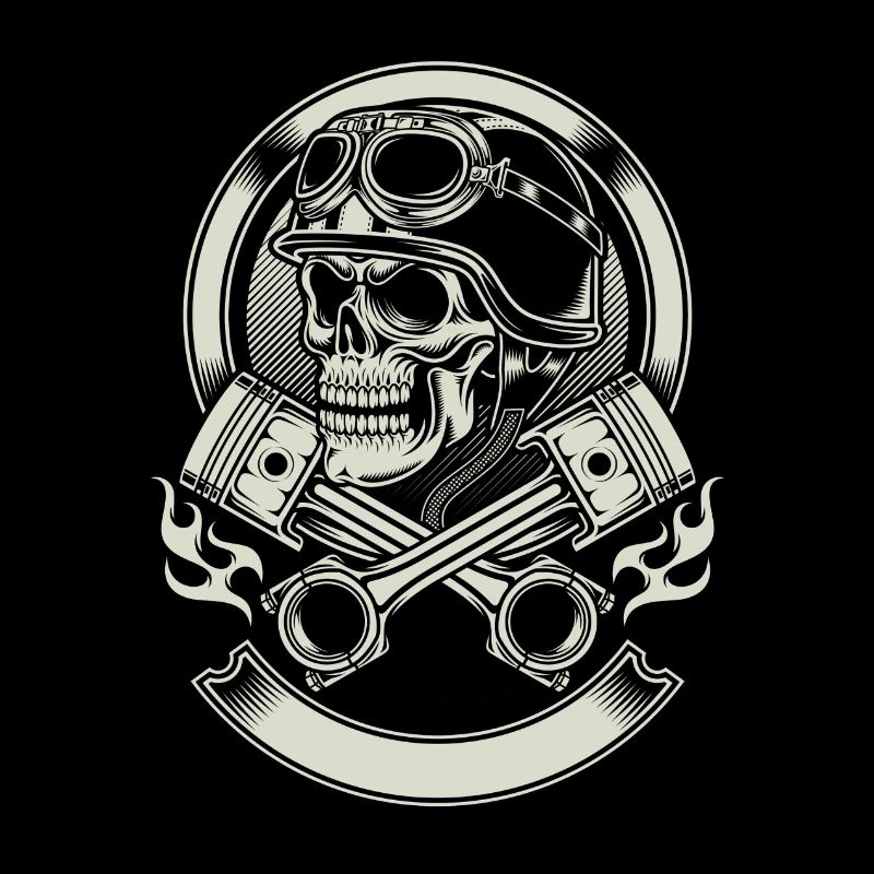 Totenschädel Skull mit Helm