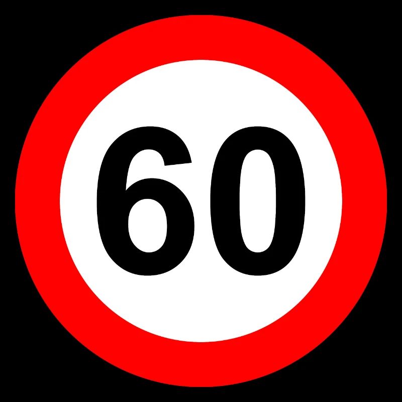 Panneau routier limite de vitesse 60