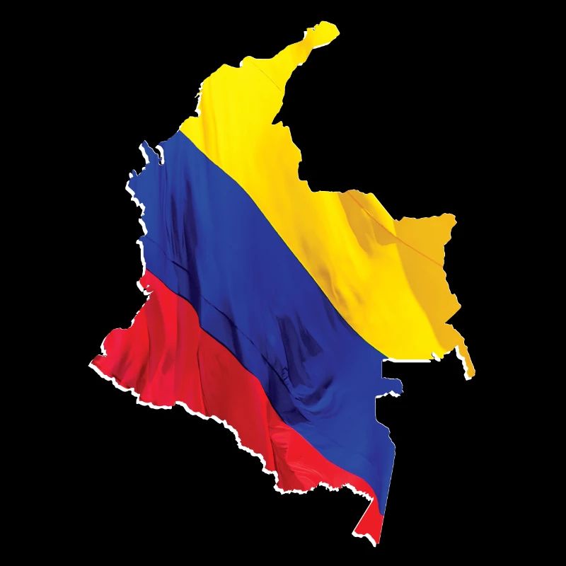 Drapeau de la Colombie réel - Carte du drapeau