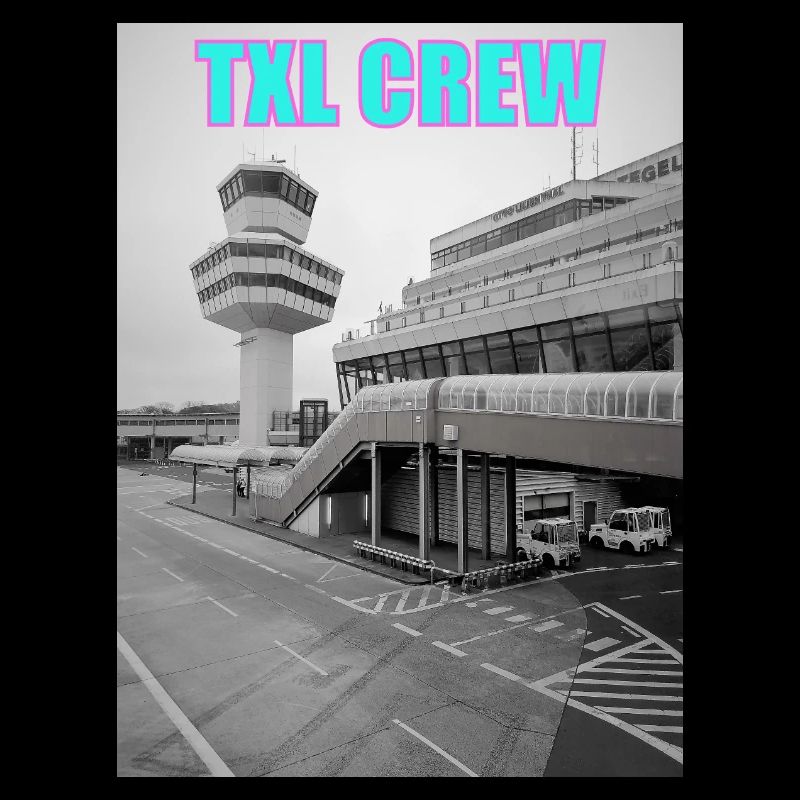 TXL CREW noir/blanc + turquoise