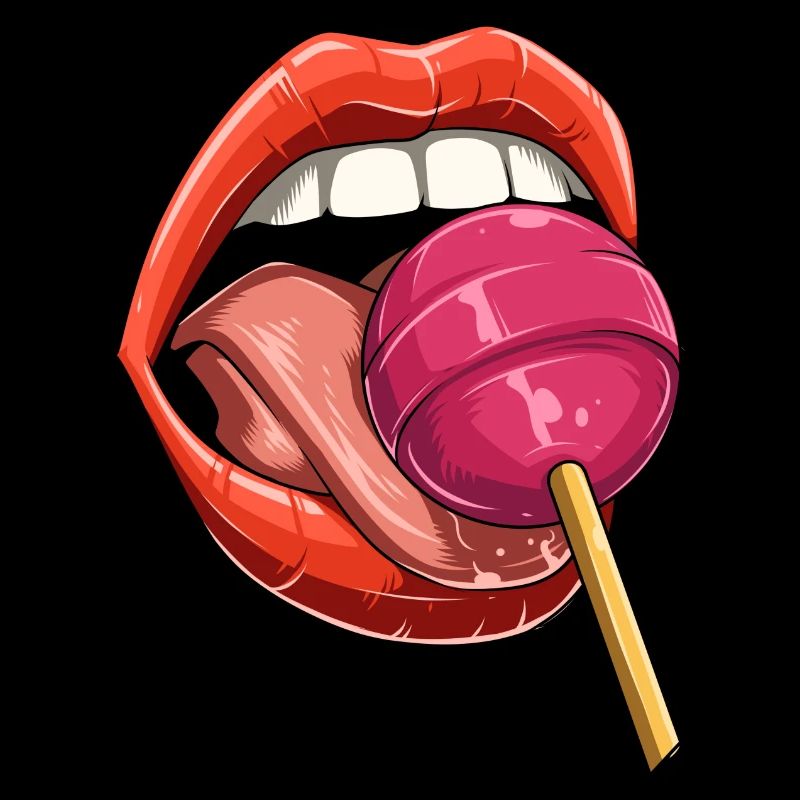 Baiser bouche sucette sucette bonbons