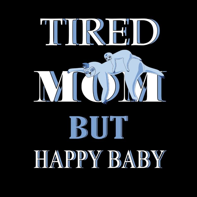 Maman fatiguée, bébé heureux