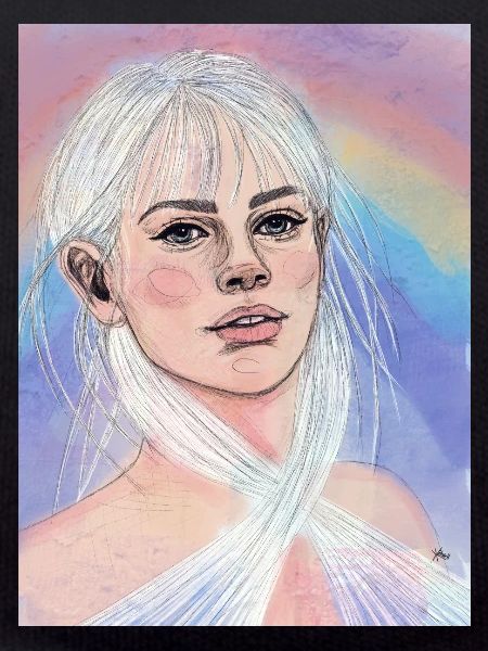 Woman with rainbow