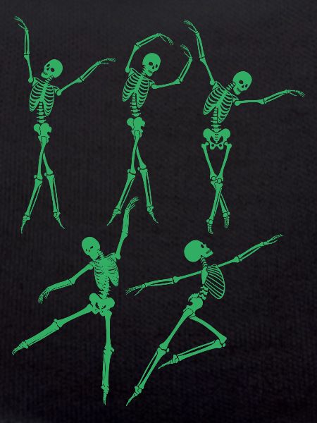 Green Dancing Skeleton