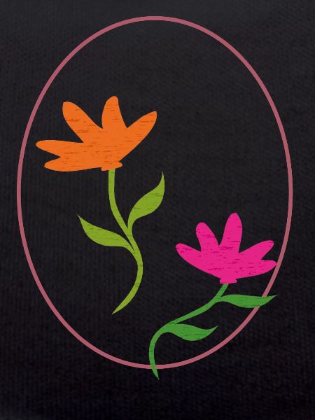 Easter egg with two flowers