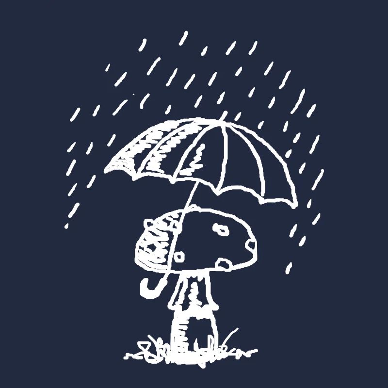 Champignon sous la pluie