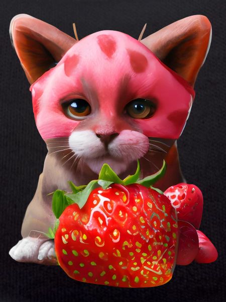Chat fraise
