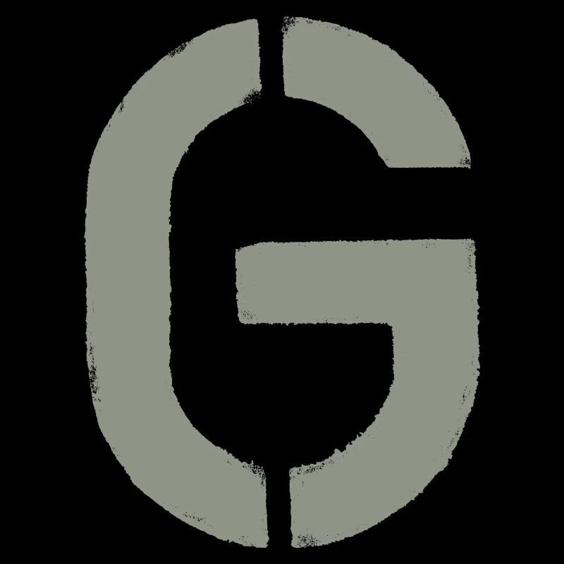 G - Schablonen- Buchstabe/ Stencil - KHAKI