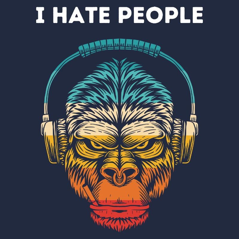 Gorilla Kopfhörer Regenbogen