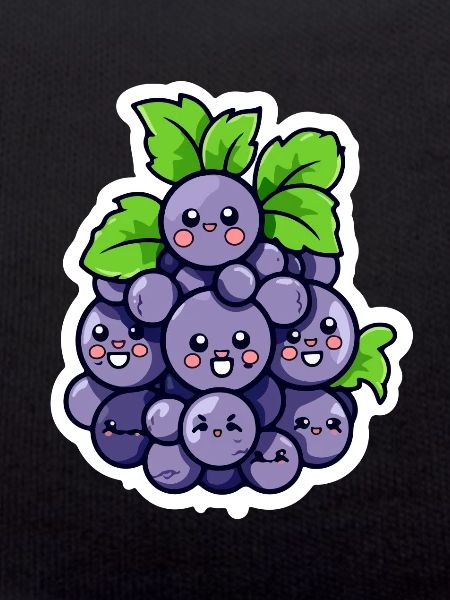 Bunch of kawaii grapes