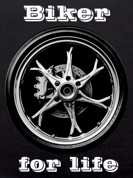 Biker for Life blanc