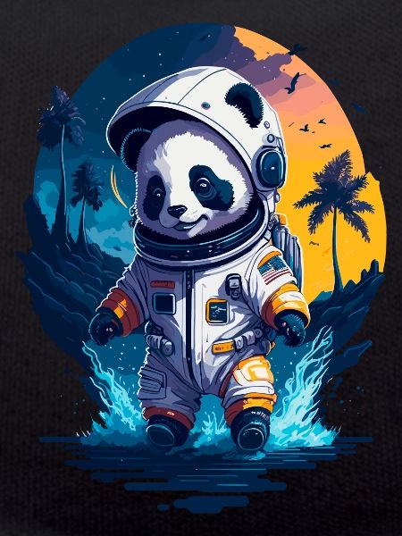 Cute Panda Astronaut