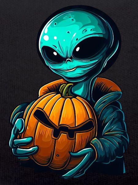 Alien Pumpkin: Halloween Aliens