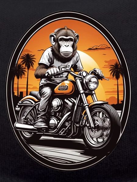 Monkey on motorcycle