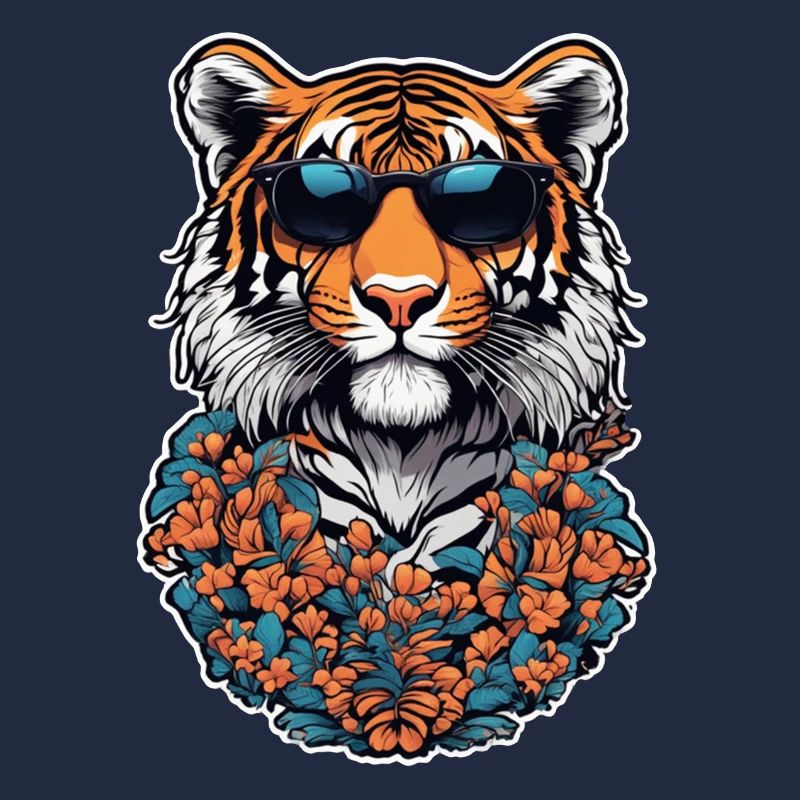 Tiger mit Sonnenbrille