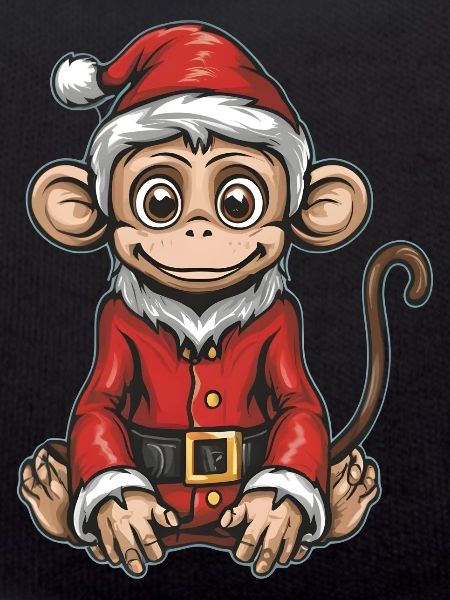 Weihnachtsmann Affe