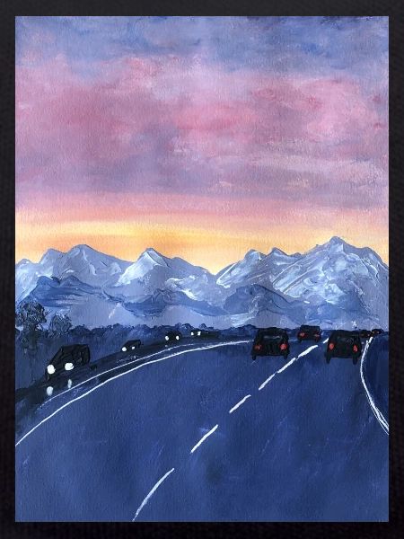 Dämmerung der Straße