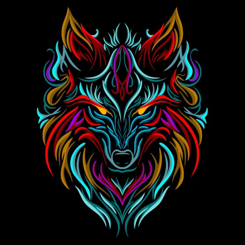 Wolf Tattoo Bunt