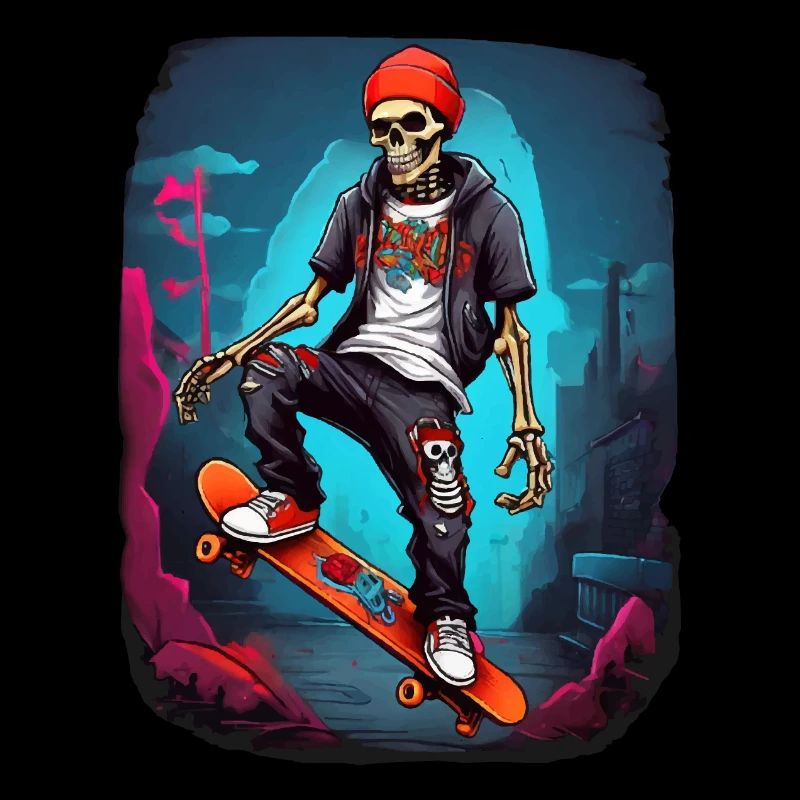 Skateboarding Skelett