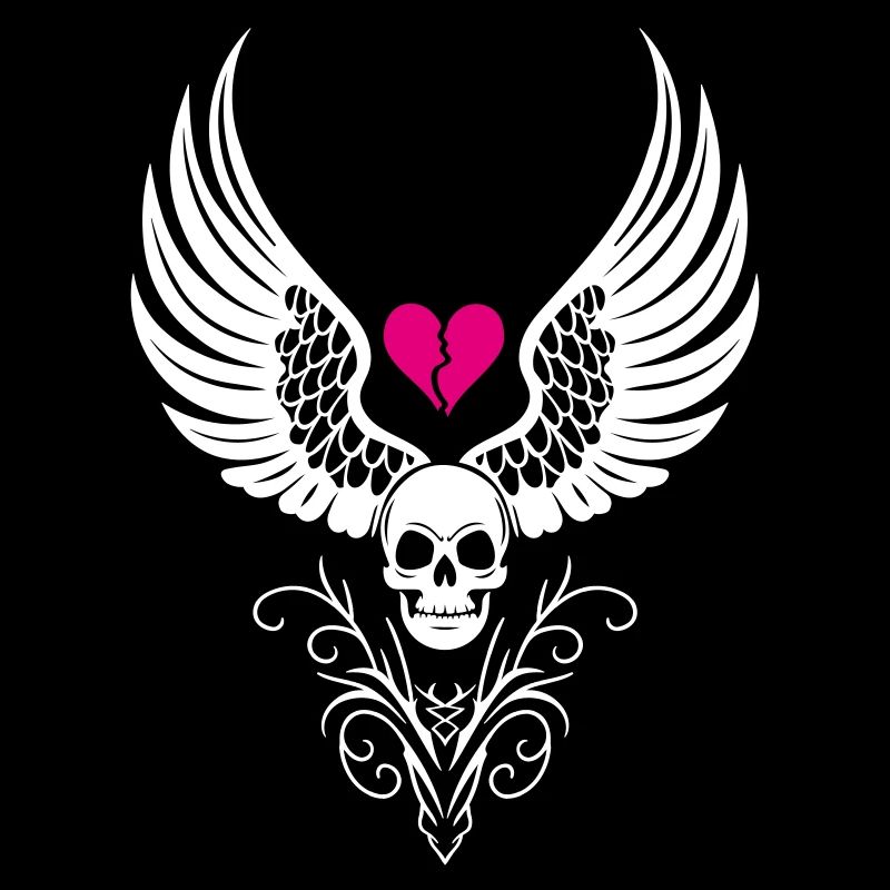 Skull Broken Heart Anti Valentine's Day
