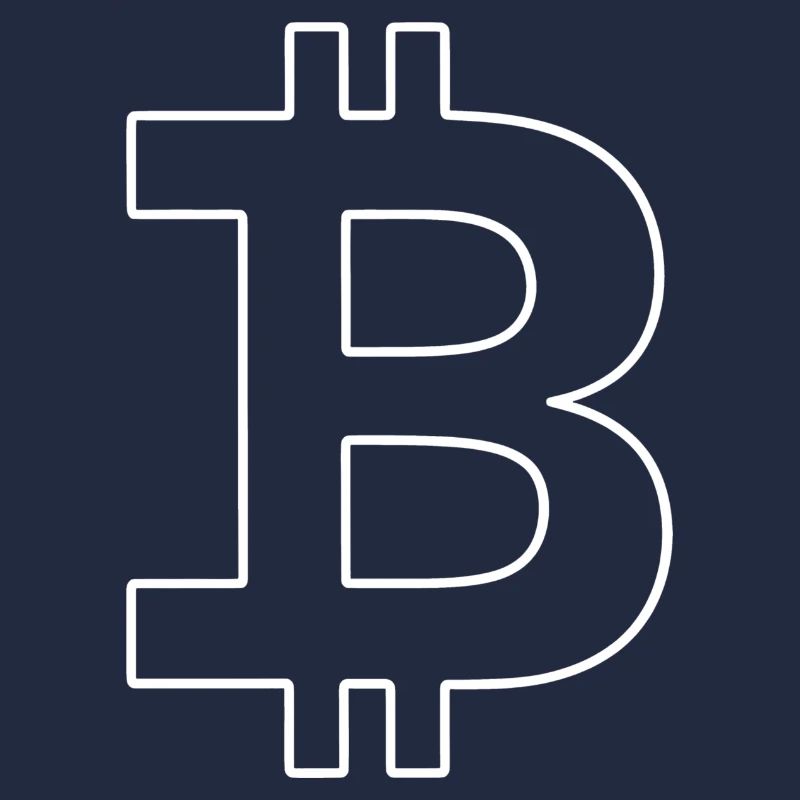 Bitcoin Silhouette Taschenformat Währung