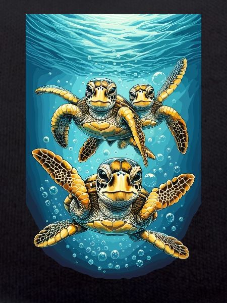 Turtle Abstraction Underwater Design