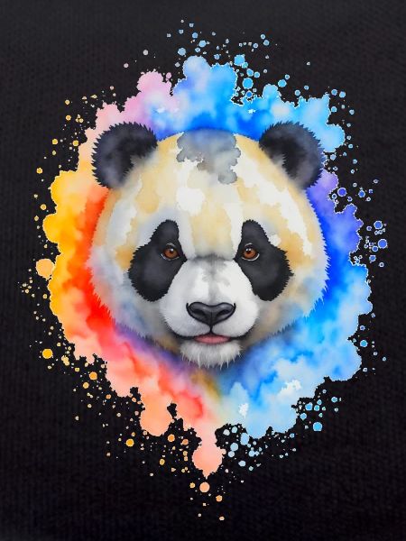Wasserfarben Panda Splash
