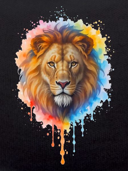 Lion à l’aquarelle