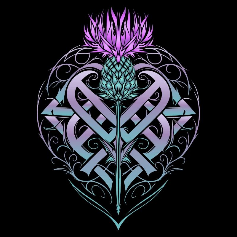 Distel Schild Celtic Knots Thistle Lover