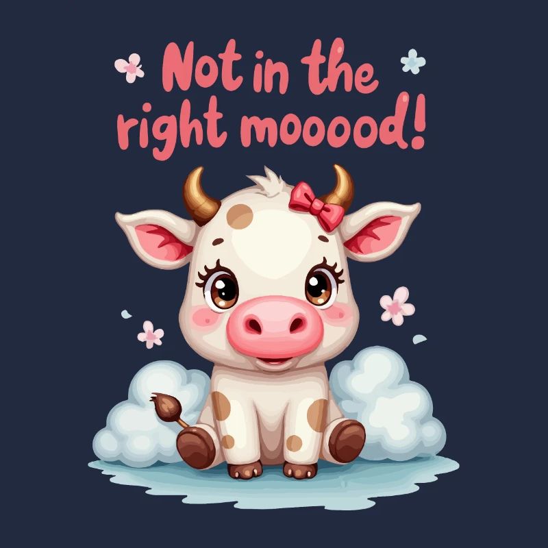Vache douce et triste pas de bonne humeur
