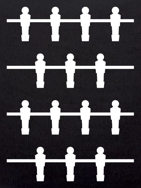 Foosball players white