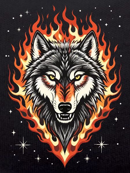 Wolf and Flames